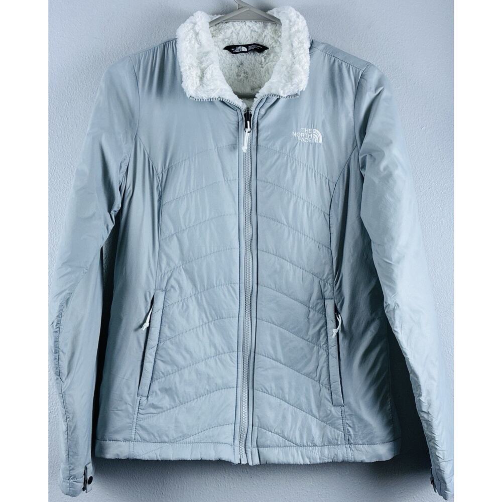 The North Face Sz XS Quilted Fleece Lined LS Zipper Pkts Front Hit Glove Snaps
